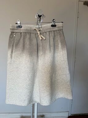 Balenciaga Light Gray Athletic Drawstring Shorts
